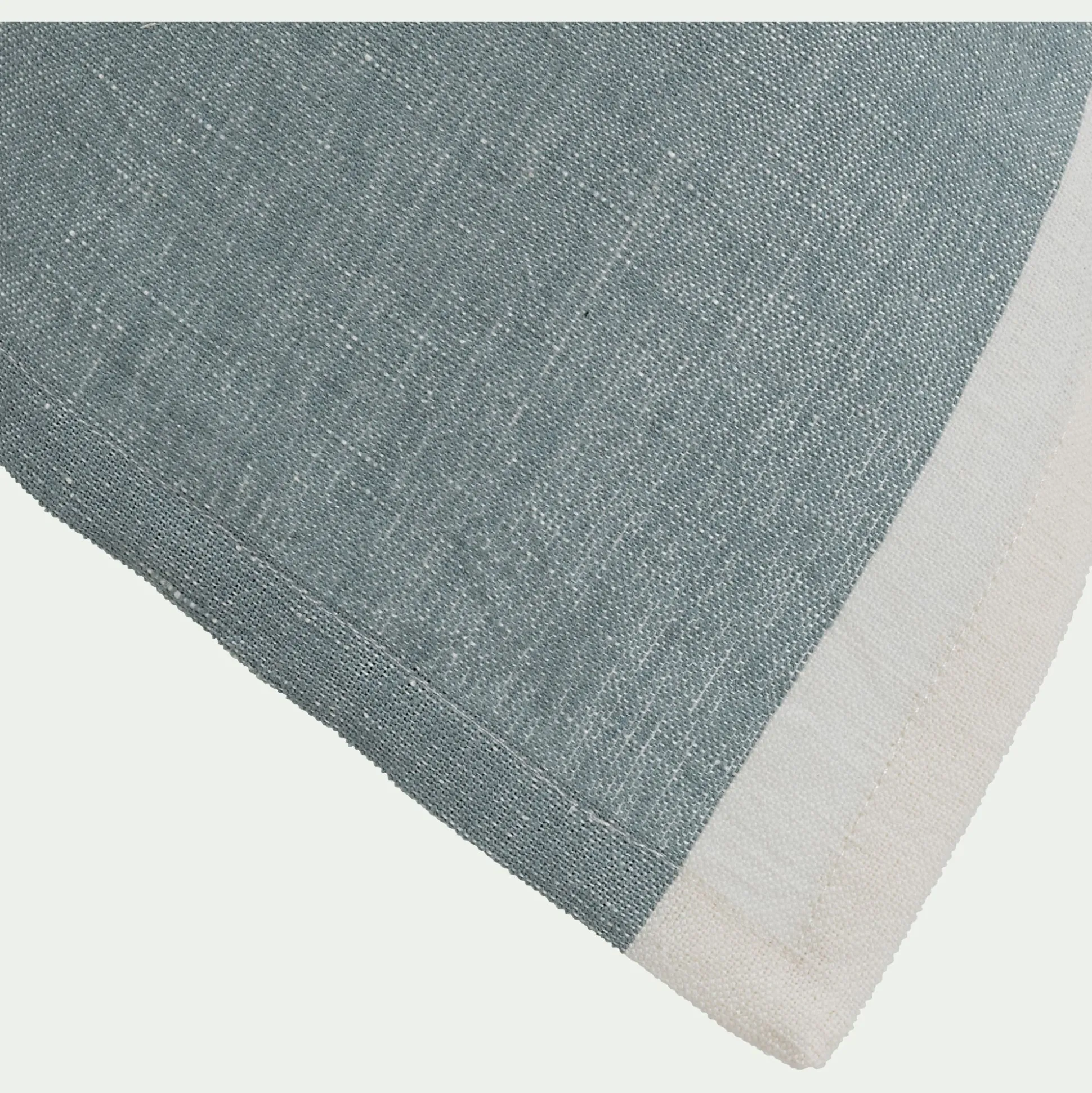 Torchon de cuisine en lin et coton - bleu calaluna 50x70cm