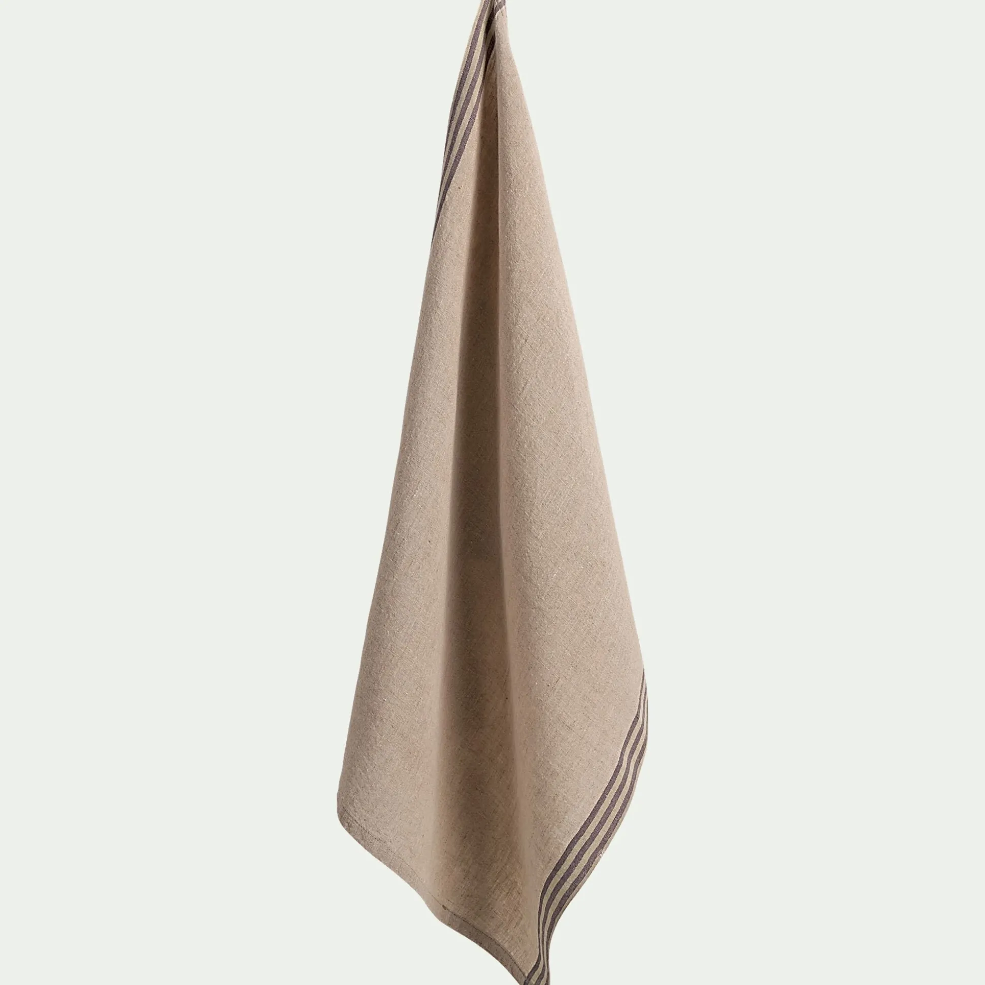 Torchon de cuisine rayé en lin - bleu calaluna 50x70cm