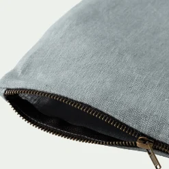 Trousse de toilette en lin - bleu calaluna