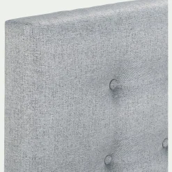Tête de lit boutonnée en tissu - gris clair L190cm