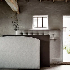 Tête de lit droite en tissu - gris anthracite L190cm