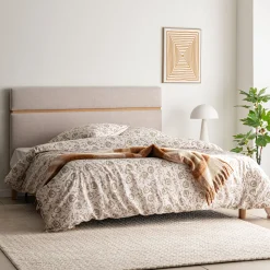 Tête de lit en tissu et bois L162cm - blanc ventoux