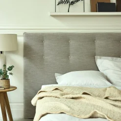 Tête de lit en tissu texturé 160cm - écru