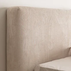 Tête de lit en velours côtelé 190cm - beige
