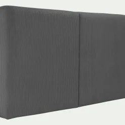 Tête de lit en velours côtelé 190cm - gris anthracite