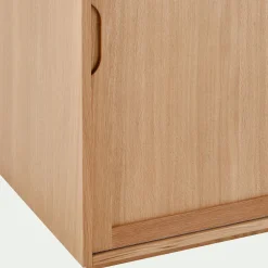 Vaisselier 4 portes en bois L212cm - bois clair
