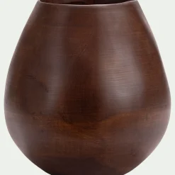 Vase boule en céramique H23cm - marron