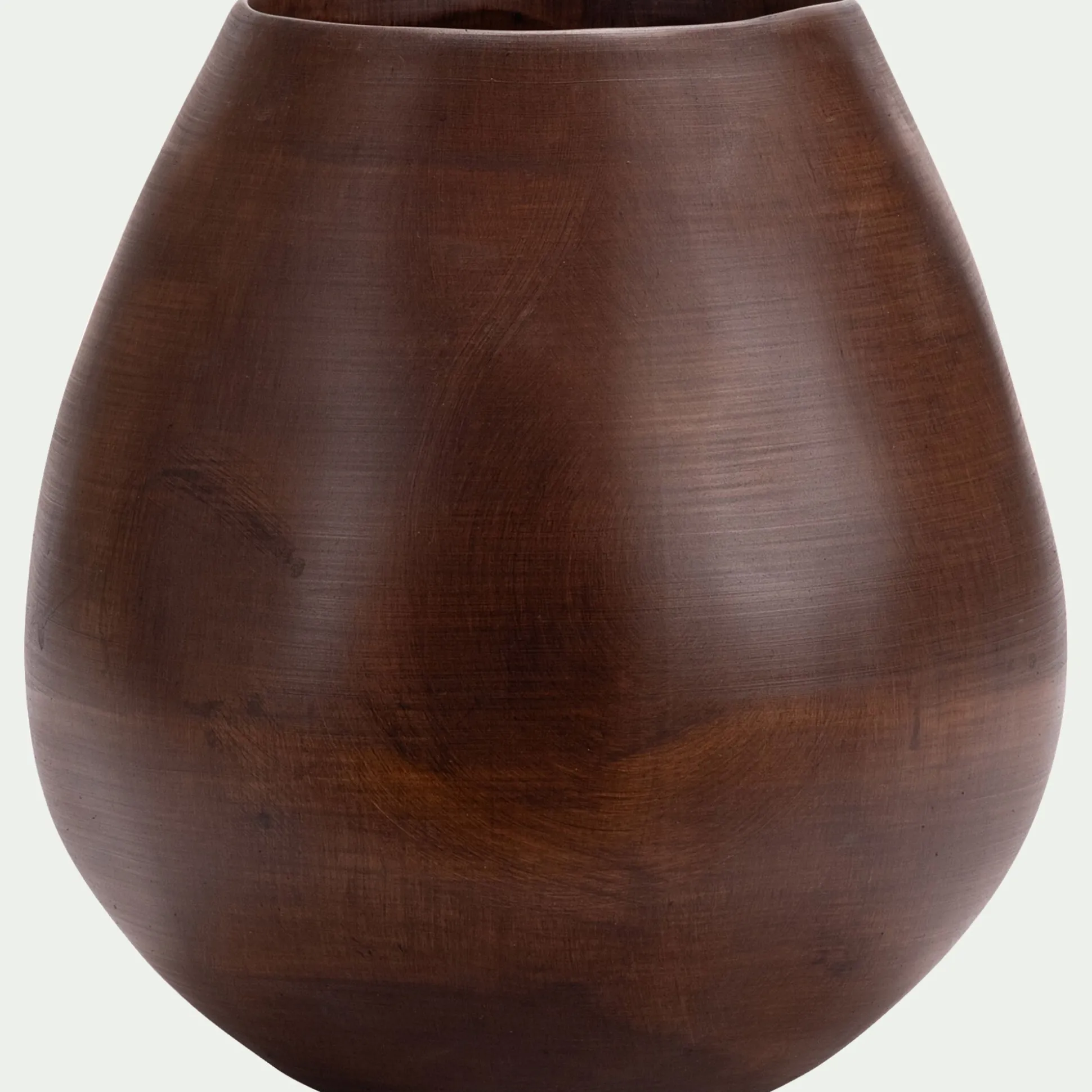 Vase boule en céramique H23cm - marron