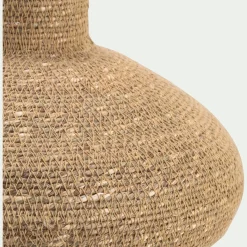 Vase boule en jonc de mer H19cm - naturel