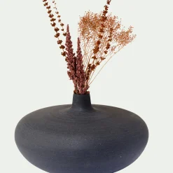 Vase boule en polystone H16,5cm - noir