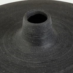Vase boule en polystone H16,5cm - noir