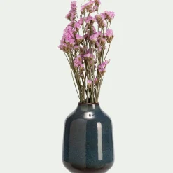 Vase classique en céramique tachetée H20cm - bleu