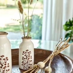 Vase classique en céramique H15,3cm - blanc