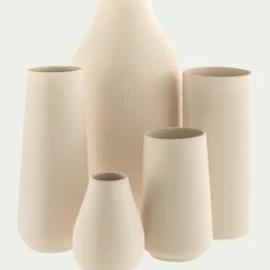 Vase classique en faïence H21cm - beige