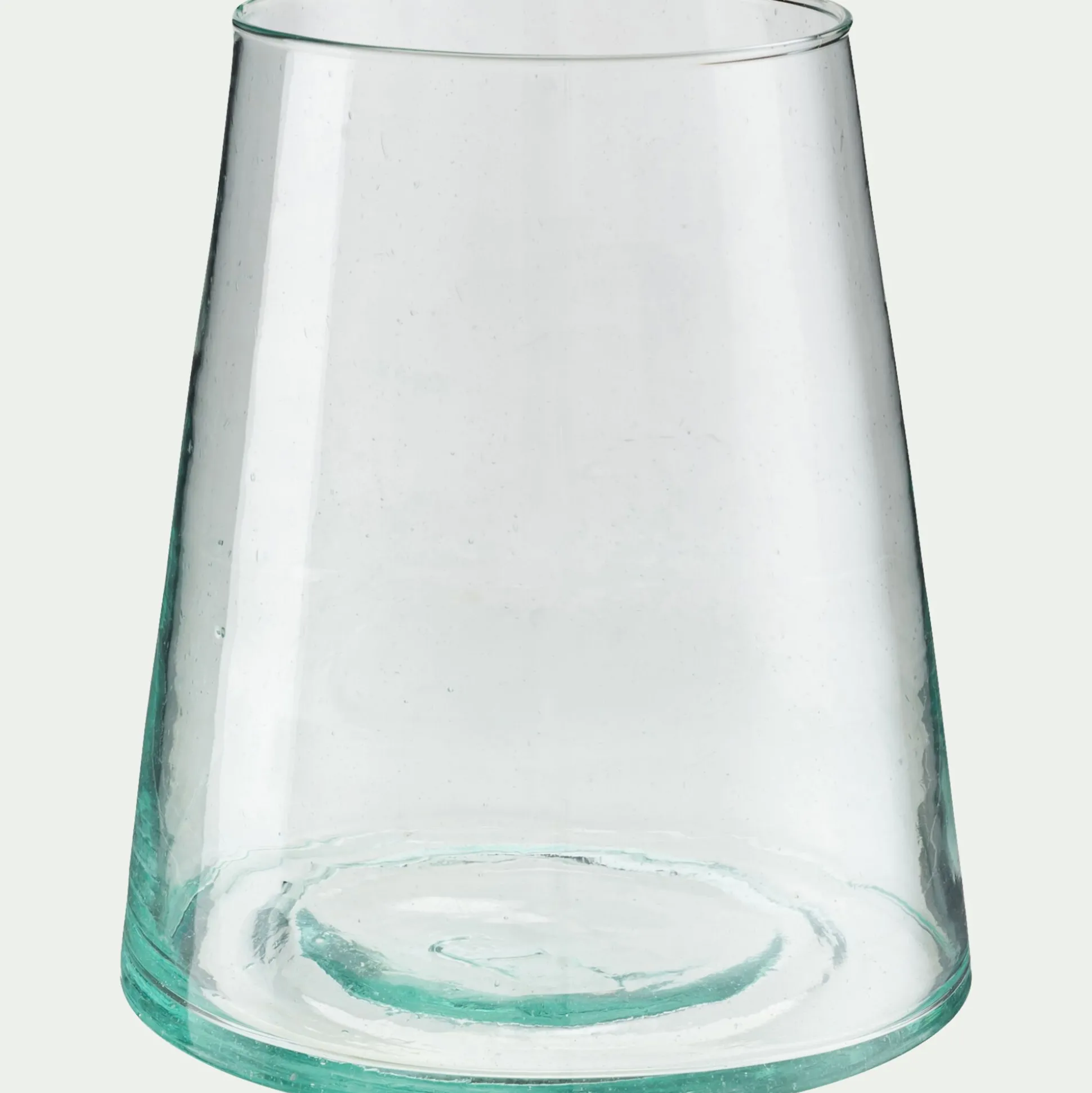Vase conique en verre D13xH23cm - transparent