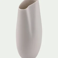 Vase contemporain en céramique H21cm - blanc