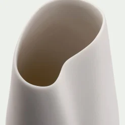 Vase contemporain en céramique H21cm - blanc