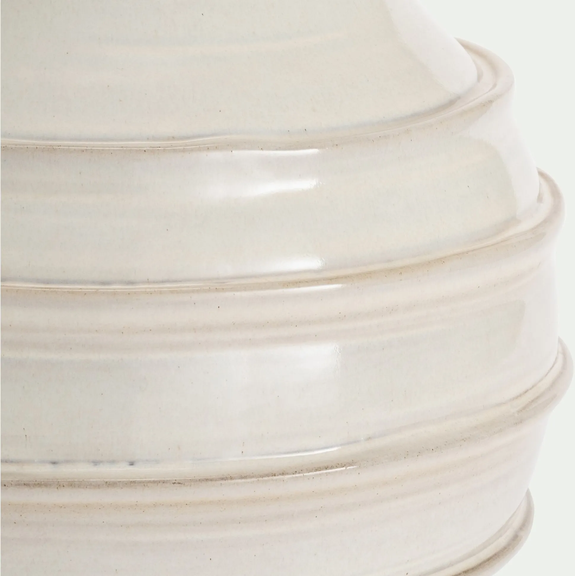 Vase contemporain en terre cuite H38cm - blanc