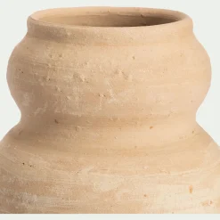 Vase contemporain en terre cuite H34cm - naturel