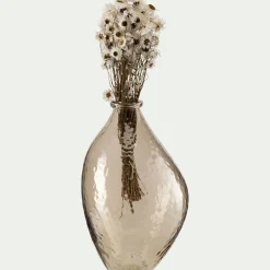 Vase contemporain en verre recyclé H34cm - orange