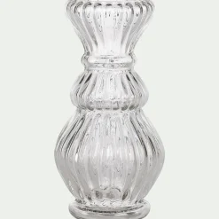 Vase contemporain en verre H16,5cm - transparent
