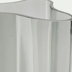 Vase contemporain en verre H30cm - gris