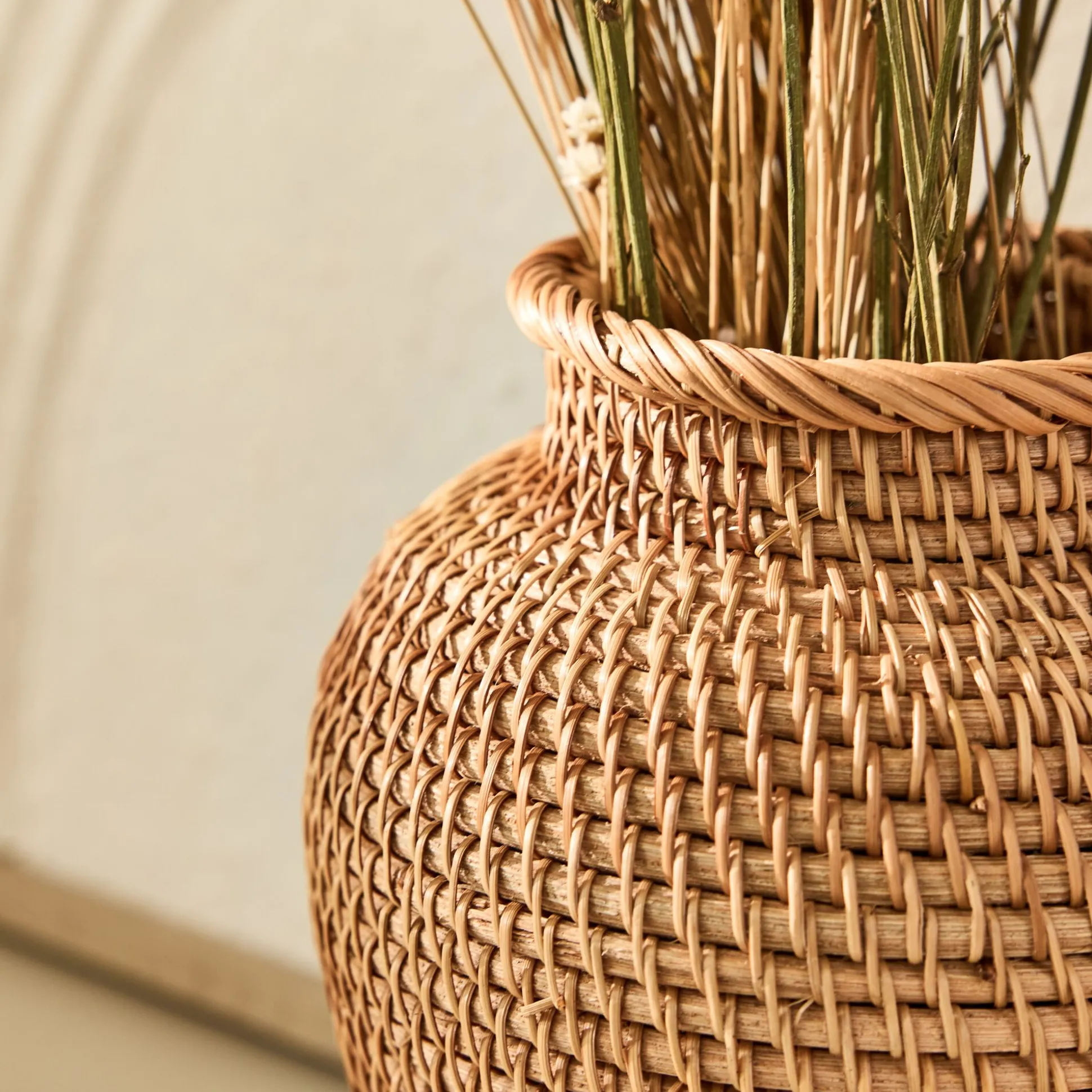 Vase en rotin H20cm - naturel