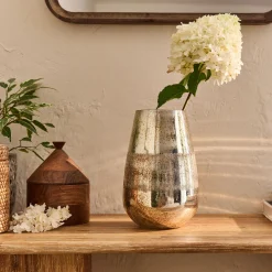 Vase en verre H22cm - doré