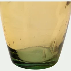 Vase en verre recyclé - jaune ocre H100cm