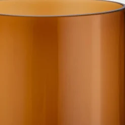 Vase ovale en verre H25cm - brun rustrel