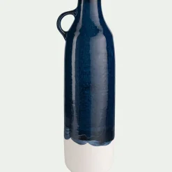 Vase pichet en faïence H51cm - bleu