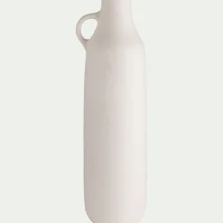 Vase pichet en faïence H51cm - blanc