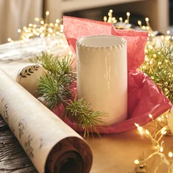 Vase tube en céramique H15cm - blanc