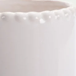 Vase tube en céramique H15cm - blanc