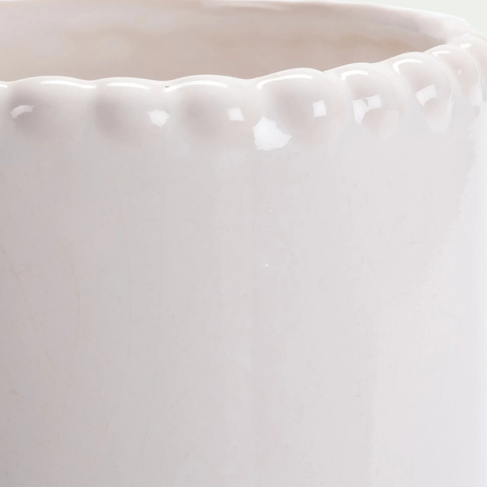 Vase tube en céramique H15cm - blanc