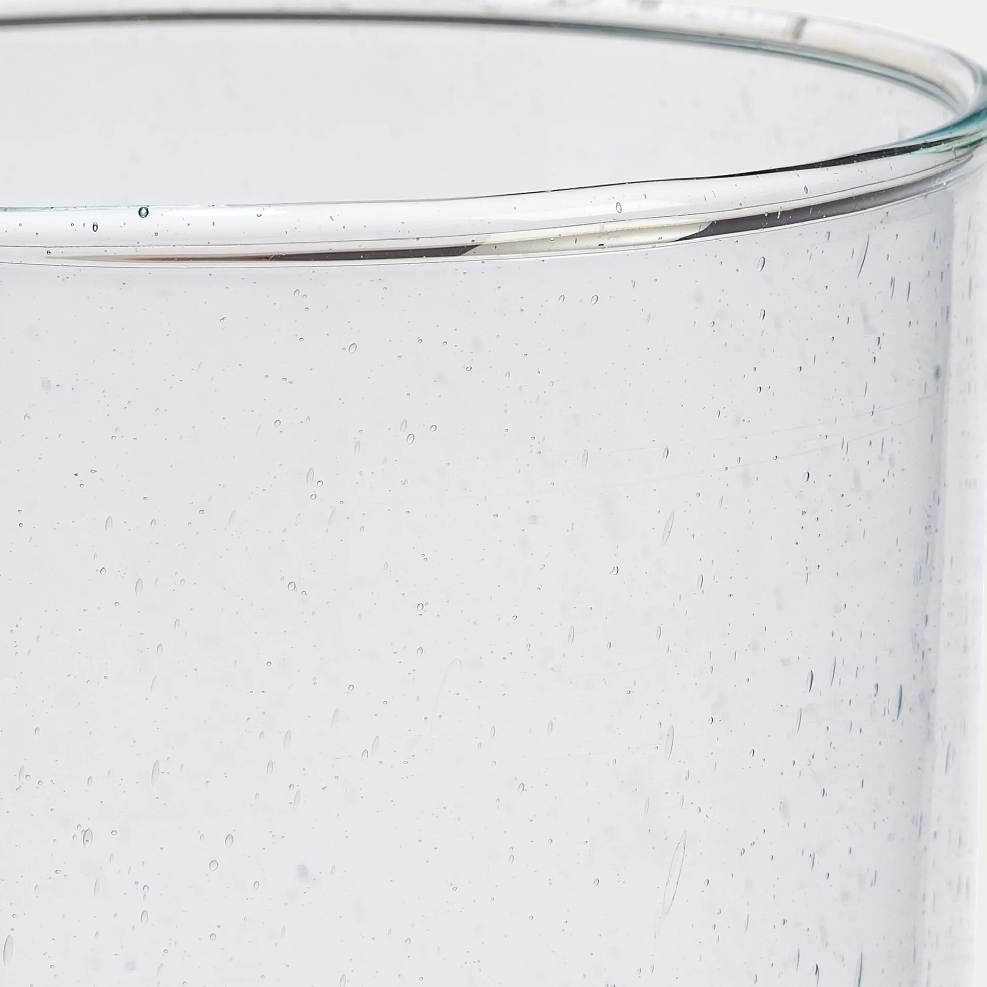 Vase tube en verre recyclé H25cm - transparent