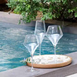 Verre à pied en verre 38cl - transparent