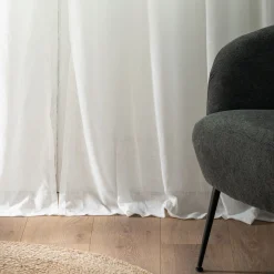 Voilage à œillets en polyester 135x250cm - blanc ventoux