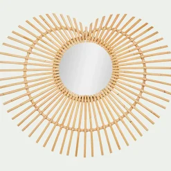 Miroir en rotin - naturel l75cm