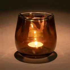 Photophore en verre - vert (modèle aléatoire)