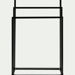 Porte-serviette triple en bambou H85cm - noir