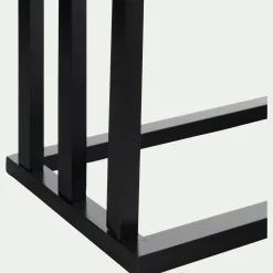 Porte-serviette triple en bambou H85cm - noir