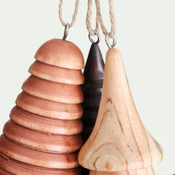 Suspension de Noël en bois H10cm - naturel (modèle aléatoire)