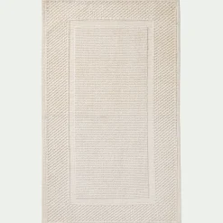 Tapis de bain jacquard en coton 50x80cm - blanc capelan