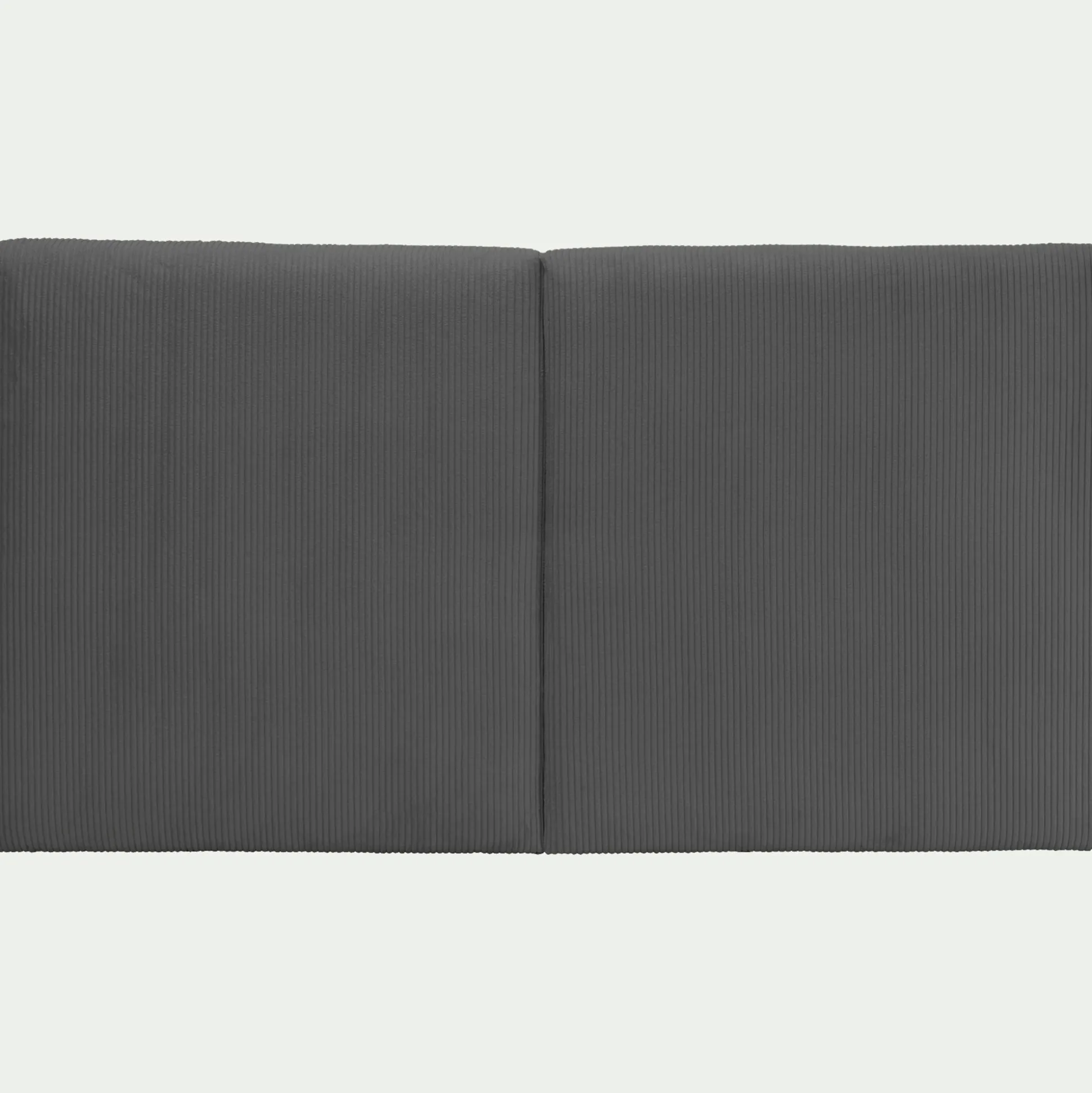 Tête de lit en velours côtelé 190cm - gris anthracite