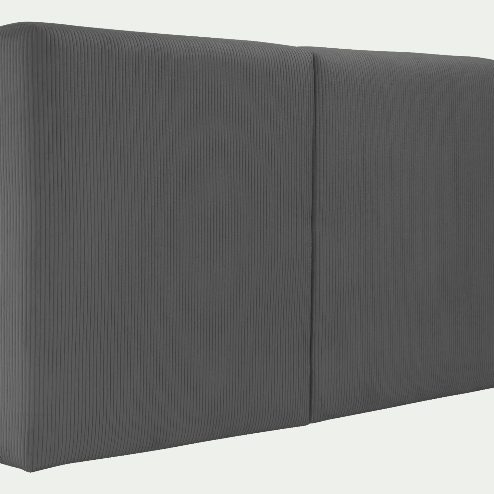 Tête de lit en velours côtelé 190cm - gris anthracite