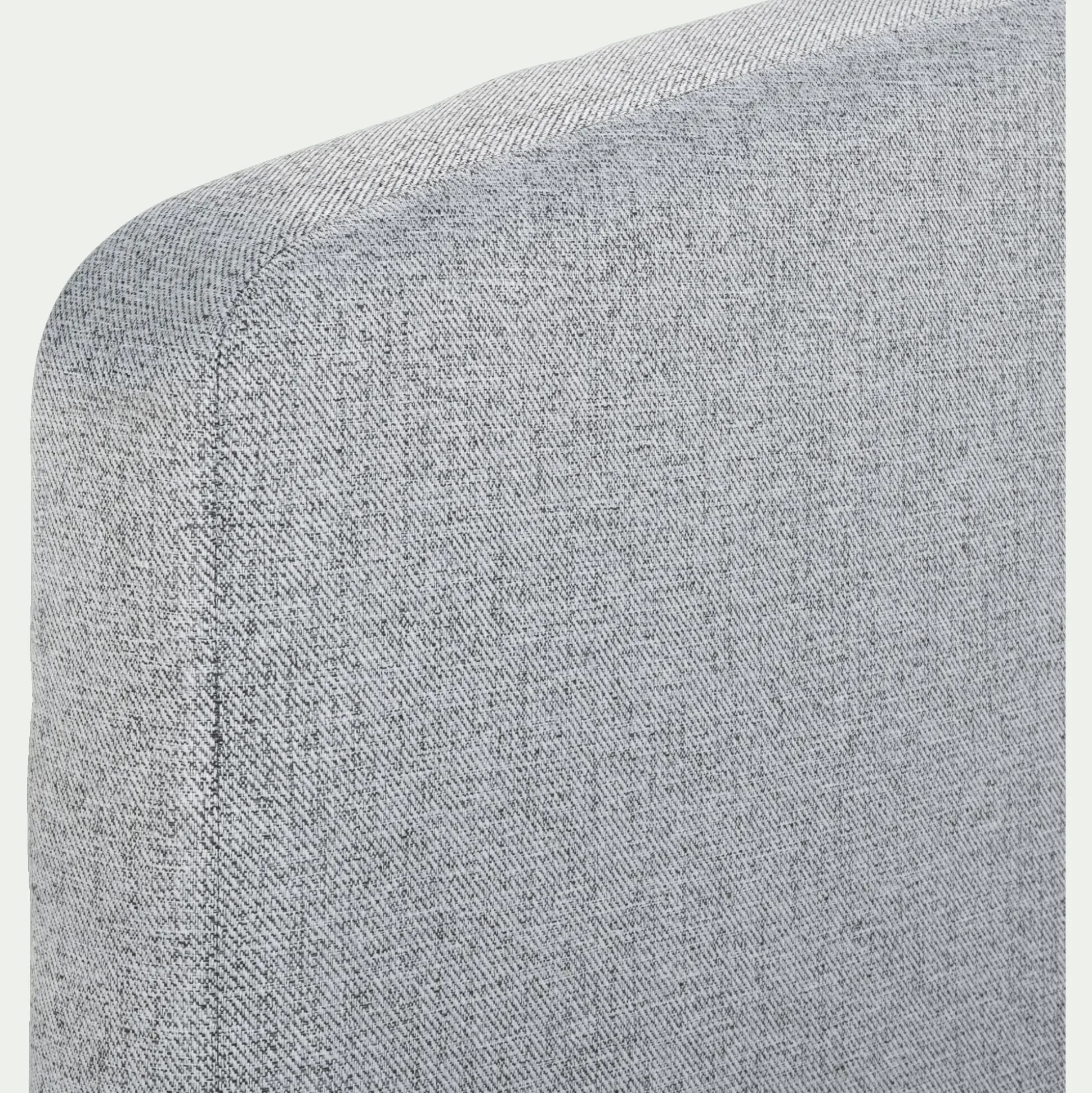 Tête de lit galbée en tissu - gris clair L170cm