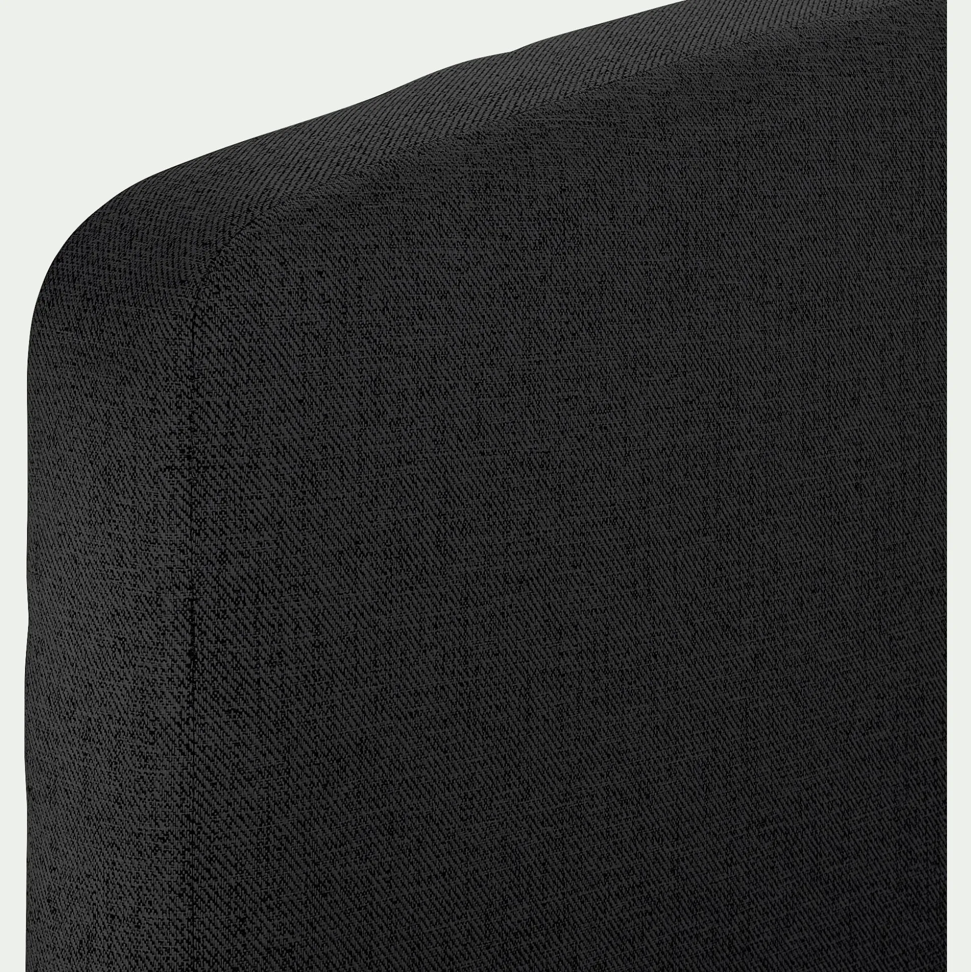 Tête de lit galbée en tissu - gris anthracite L170cm